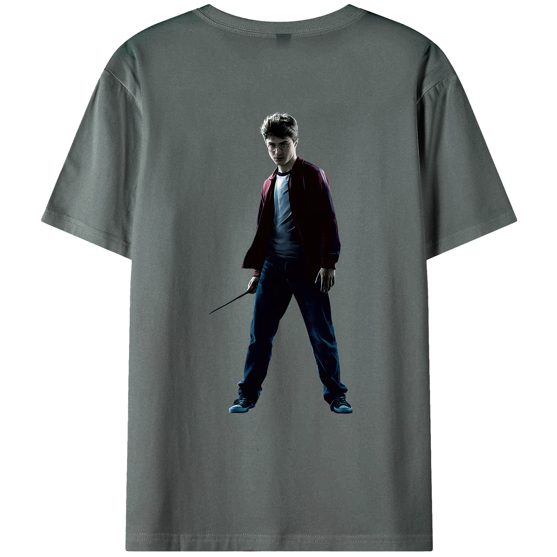（画像用） Harry Potter ハリー・ポッターシリーズ 綿100％ メンズ半袖Tシャツ（バックプリント） 通気性